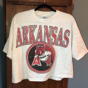 Vintage 80’s Arkansas cropped T-shirt